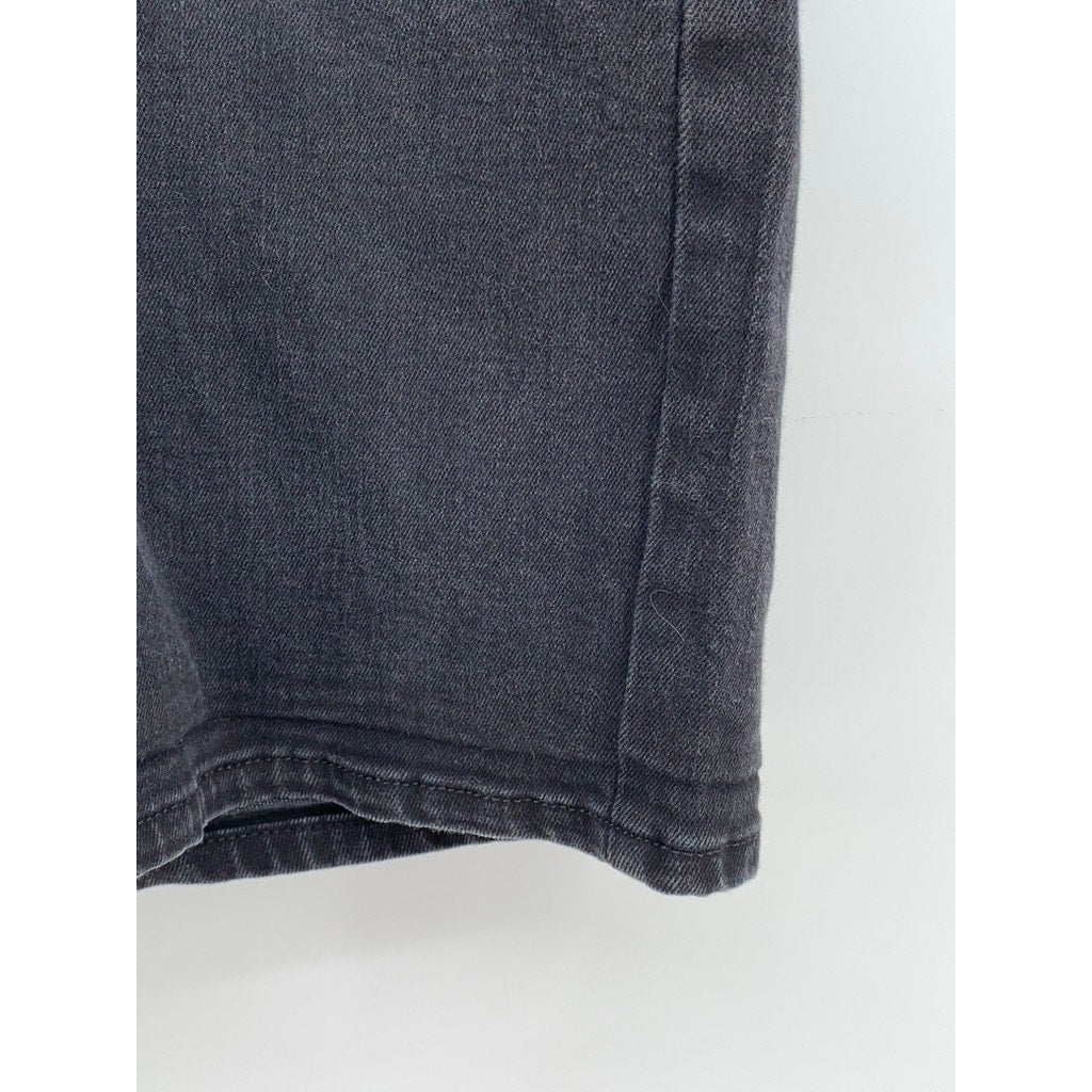 LEE Women's Black Regular-Fit Straight-Leg Mid-Rise Shorts SZ 12