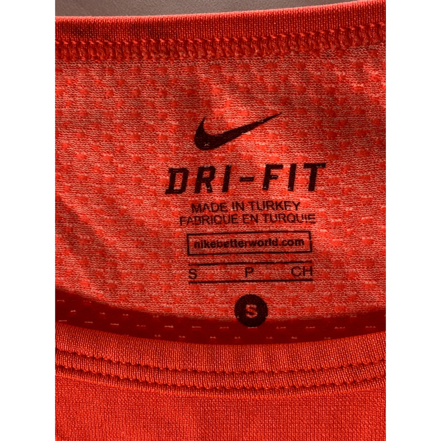 NIKE Women's Neon Orange Boatneck Knit Epic Dri-Fit Long Sleeve Training Top SZS