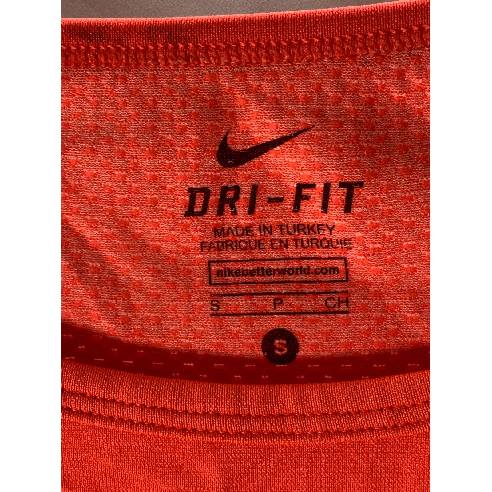 NIKE Women's Neon Orange Boatneck Knit Epic Dri-Fit Long Sleeve Training Top SZS