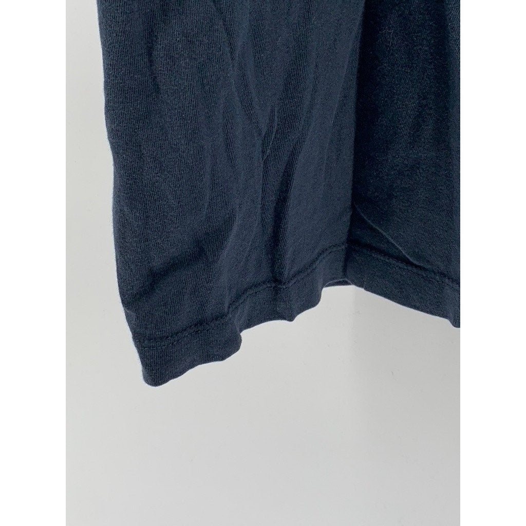 J.CREW Men's Navy Blue Solid Crewneck Washed Cotton Short Sleeve T-Shirt SZ L