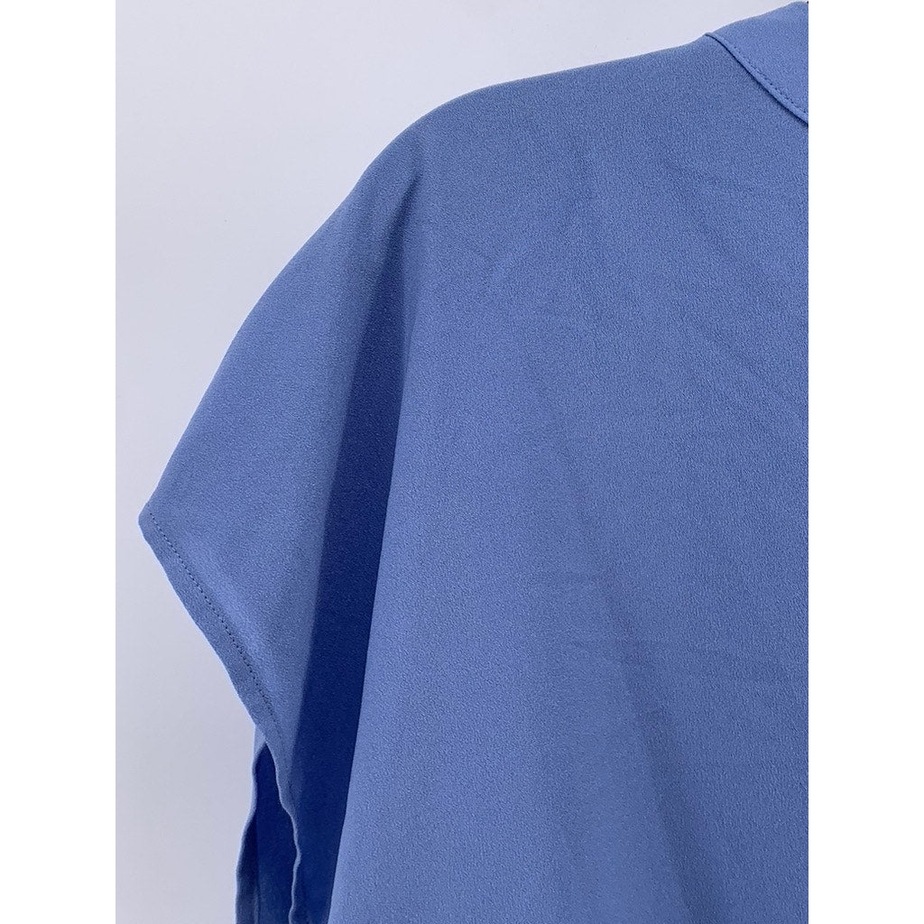 BANANA REPUBLIC Women's Blue V-Neck Short Sleeve Top SZ XL