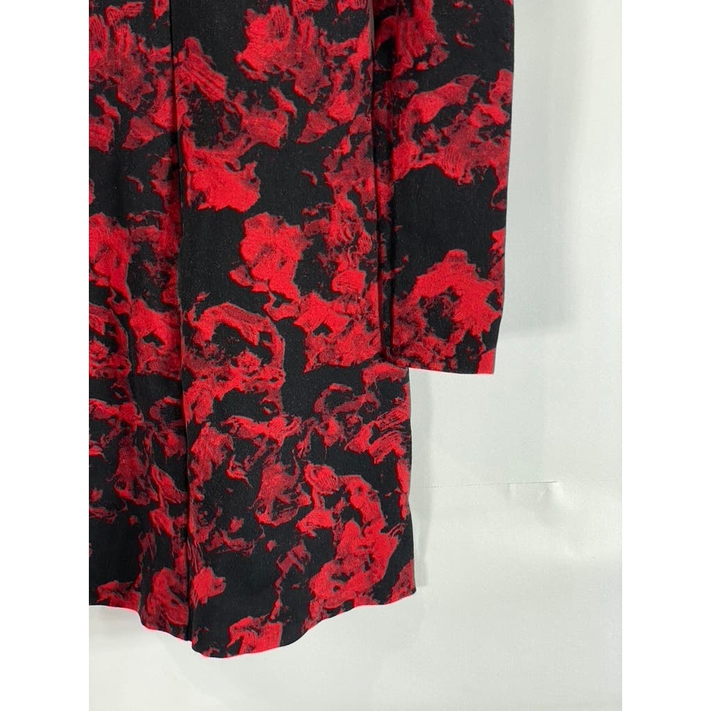 PARKER Women's Poinsettia Garland Cutout-Shoulder Long Sleeve Duffy Dress SZ XS