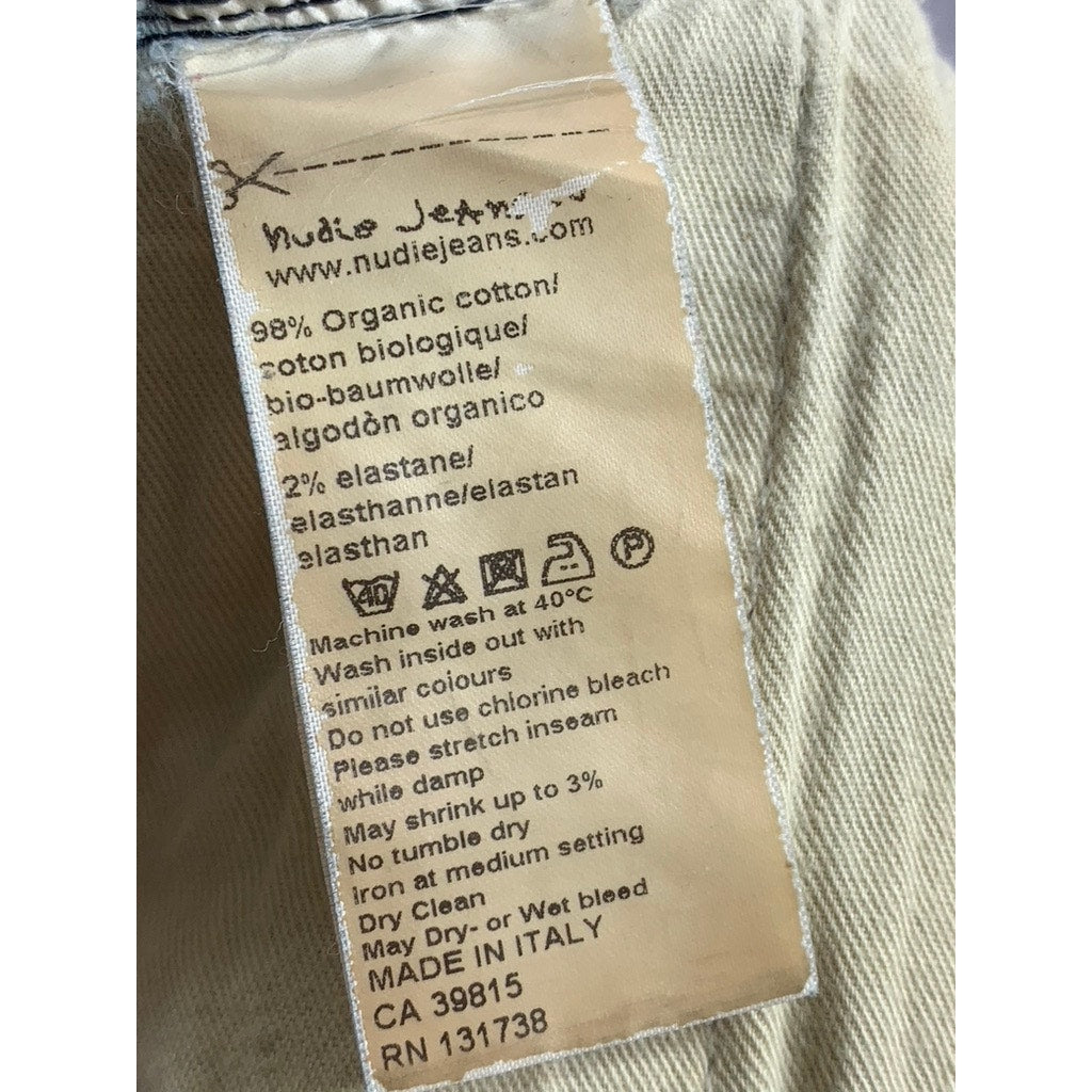 NUDIE JEANS CO Men's Indigo Blue Denim Five-Pocket Slim-Leg Jeans SZ 33X34