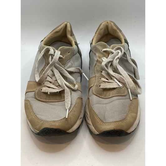 LUCKY BRAND Men's Tan-Beige Classic Lace-Up Round-Toe Ruby Sneakers SZ 9