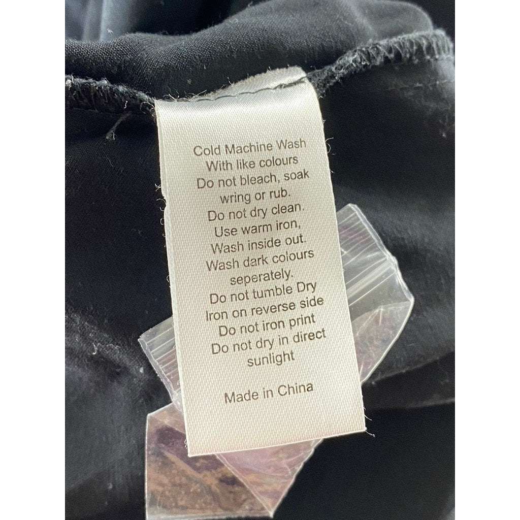 ALICE IN THE EVE Women’s Black Sienna Silky Button-Up Long Sleeve Top SZ XS