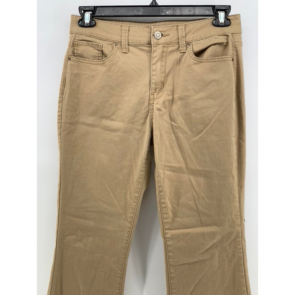 NO BOUNDARIES Women Juniors' Tan Mid-Rise Bootcut Jeans SZ 11