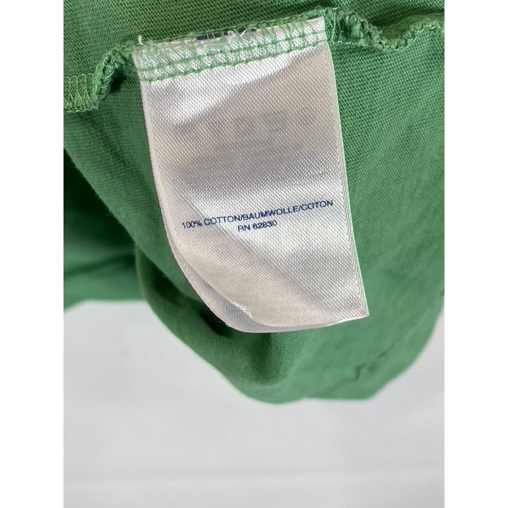 LANDS' END Men's Green Crewneck Super-T Short Sleeve T-Shirt SZ XL
