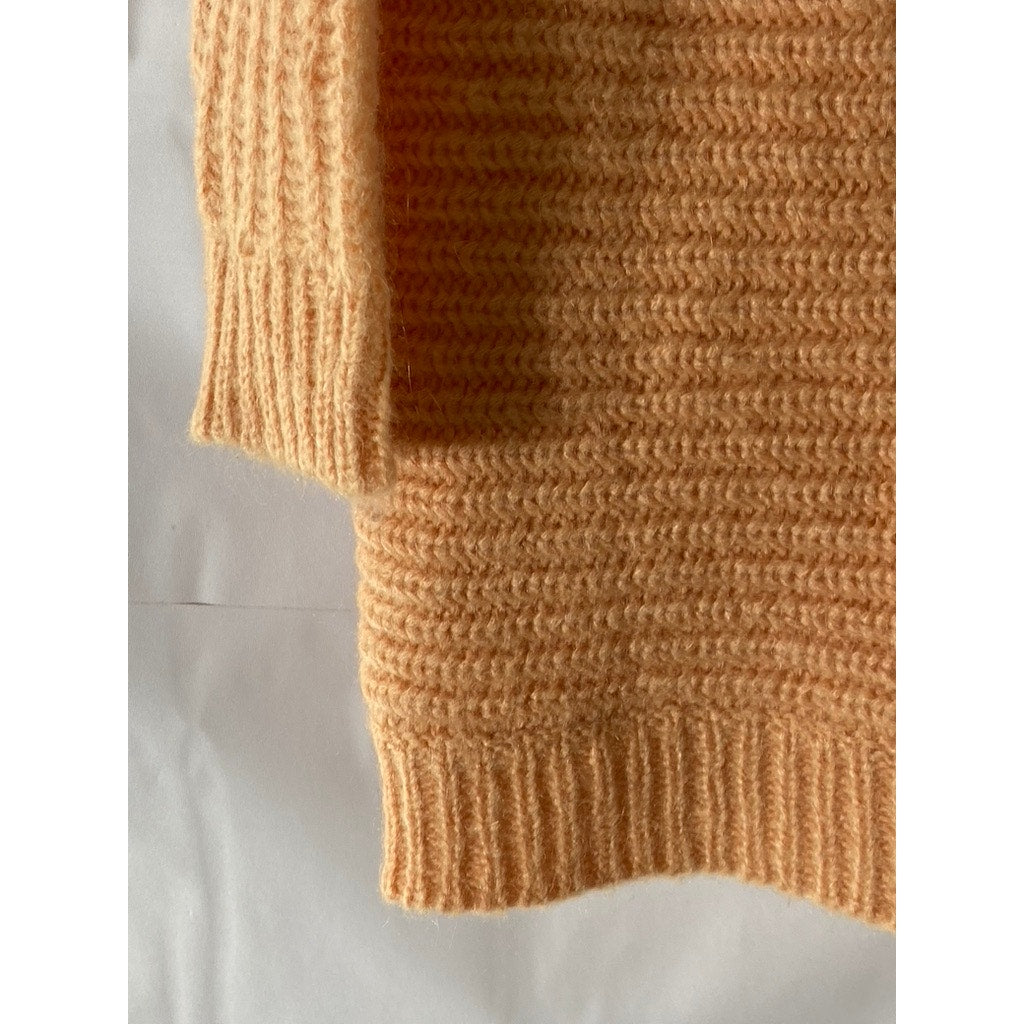MORLEY Girls' Peach Knit V-Neck Relaxed Fit Button-Up Cardigan SZ 10
