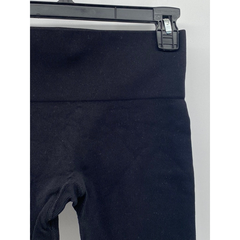 PRIMARK CARES Women's Black Ribbed Compression Pull-On Stretch Biker Shorts SZXS