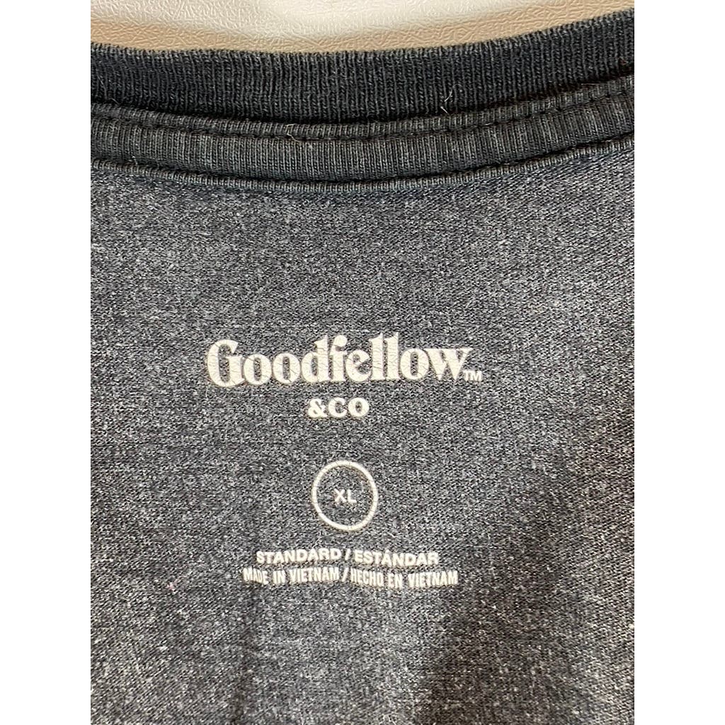 GOODFELLOW & CO Men's Black Crewneck Standard-Fit Short Sleeve T-Shirt SZ XL