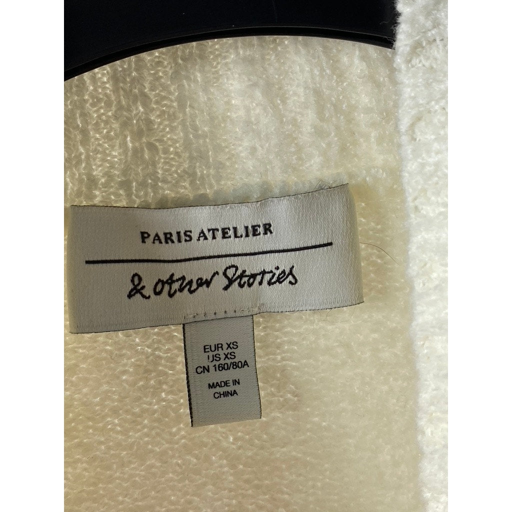 & OTHER STORIES PARIS ATELIER Women’s Cream Knit Pull Turtleneck Sweater SZ XS