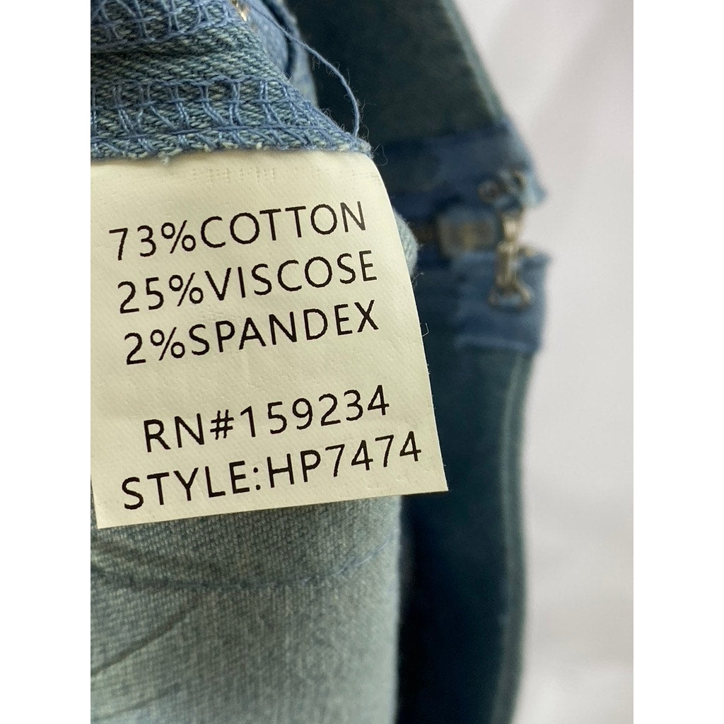 HOT & DELICIOUS Women's Denim Zip Me Up Please Shorts SZ M