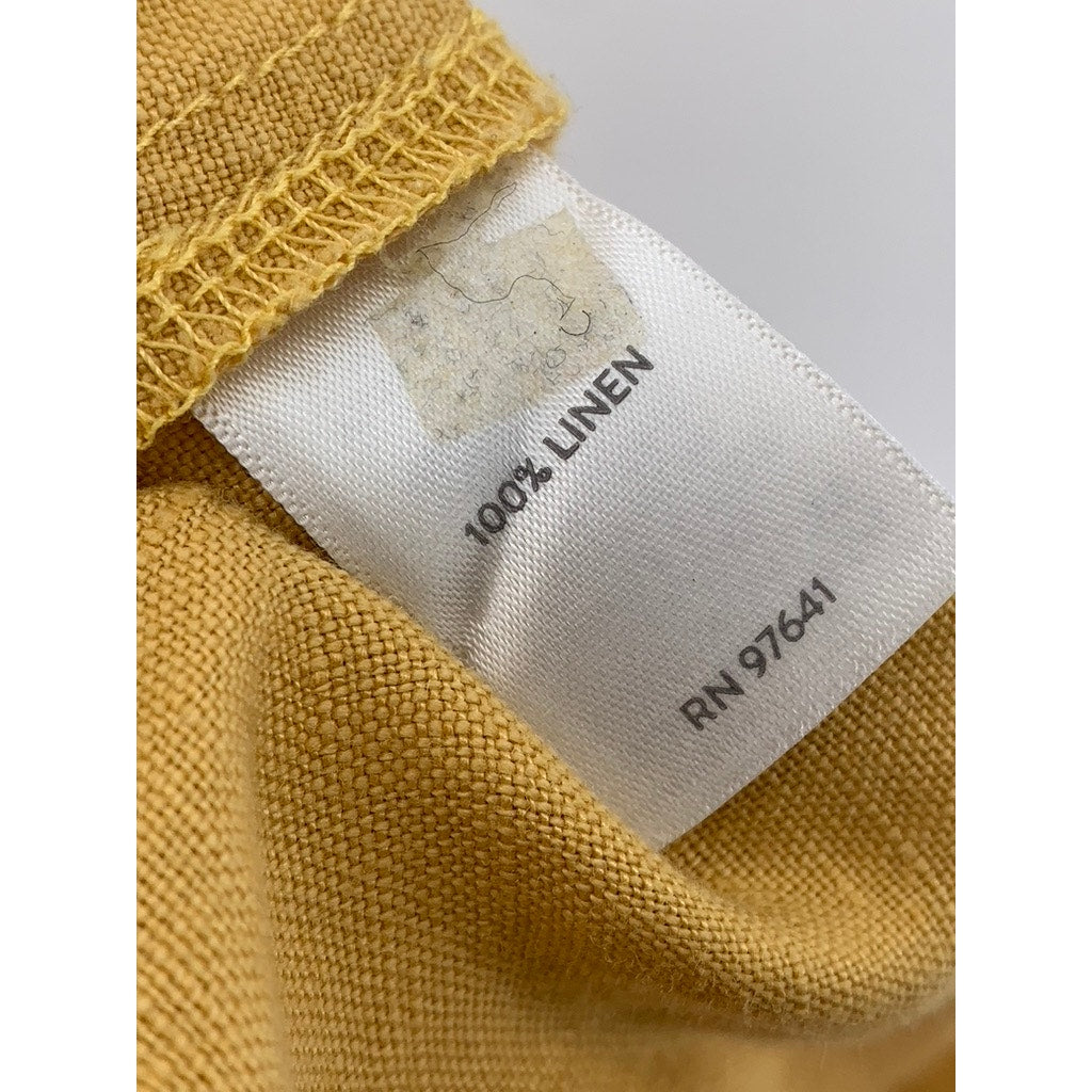 J. JILL Women's Tan Love Linen Wide-Leg Cropped Pants SZ M