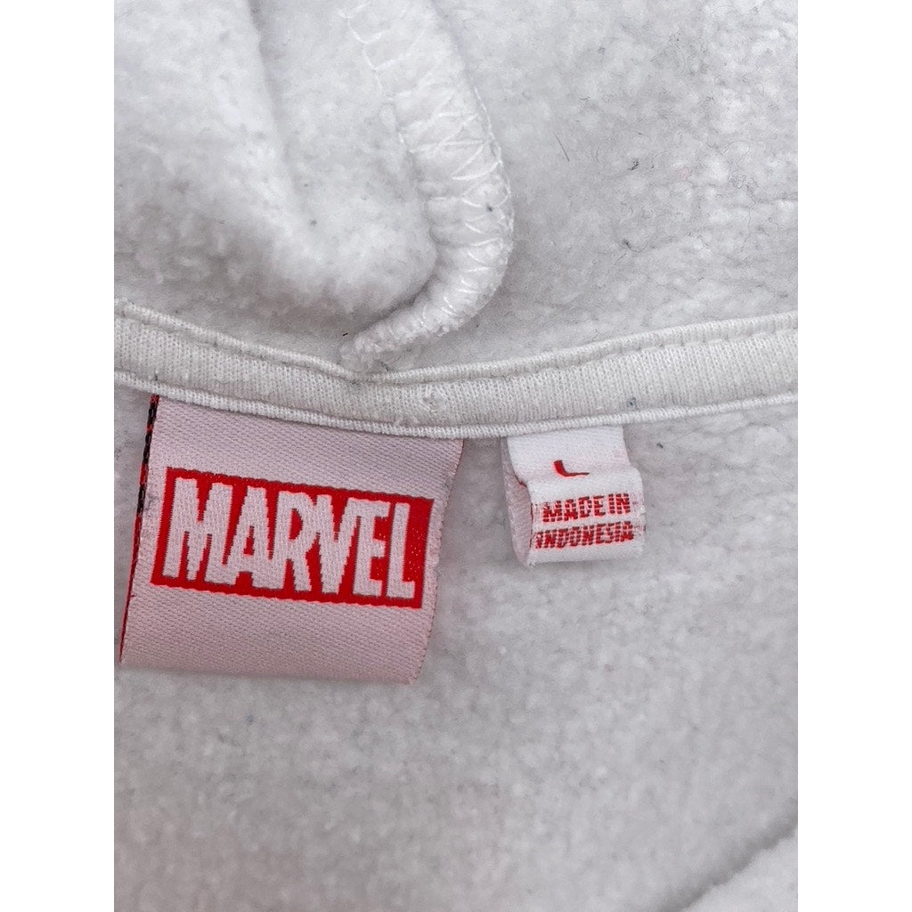 MARVEL Unisex Adult Collage Text Character Block Graphic Long Sleeve Hoodie SZ L