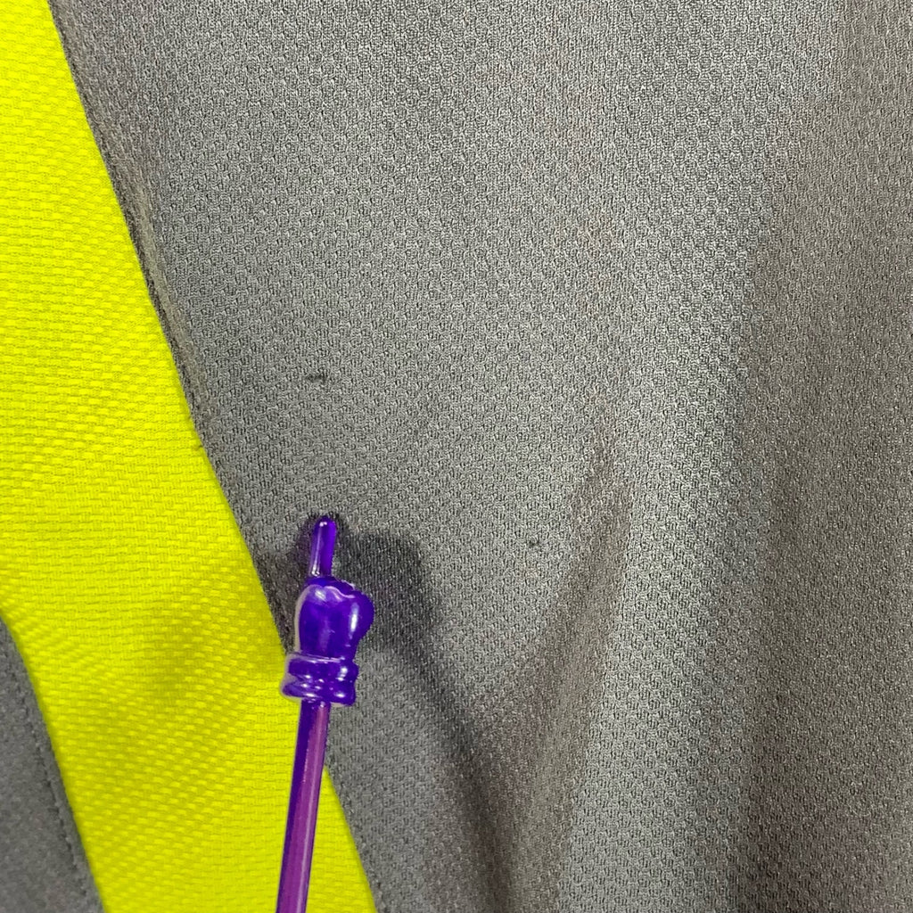 REEBOK Men's Gray/Yellow Elastic Drawstring Waist Pull-On Active Shorts SZ L