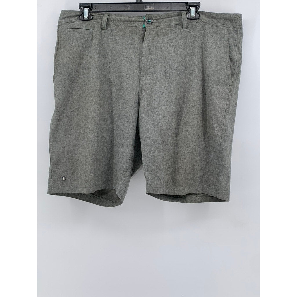 LINKSOUL Men's Gray Heather Regular-Fit Shorts SZ 40
