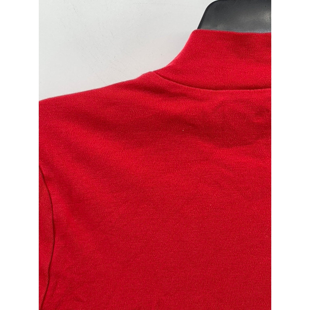 WHITE STAG Women's Red Turtleneck Long Sleeve Top SZ M