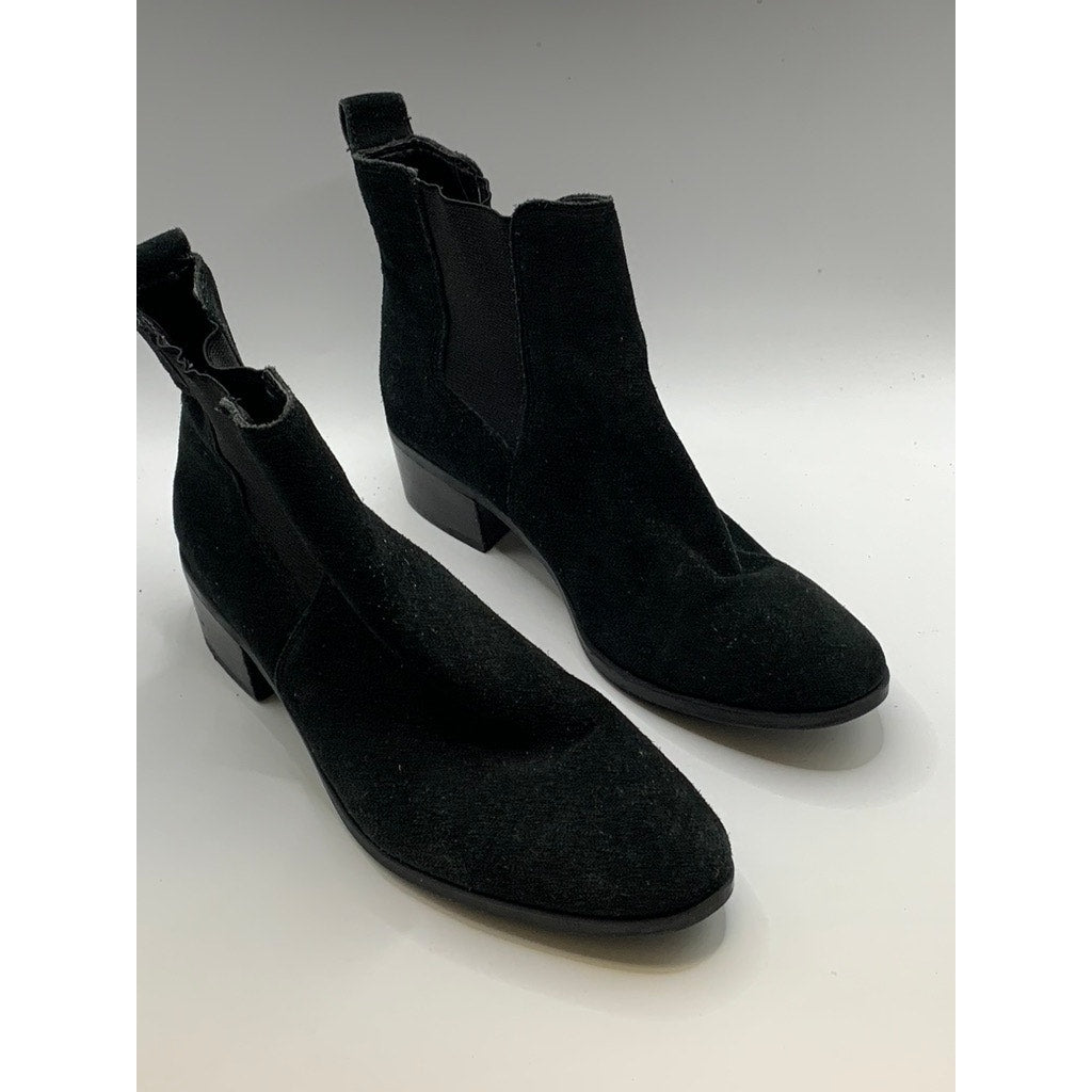 STEVE MADDEN Women's Black Suede Dover Ankle Boots SZ 6.5