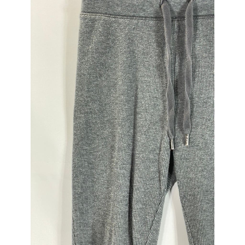 KOOLABURRA BY UGG Women's Gray Ribbed Drawstring Pull-On Jogger Pants SZ S