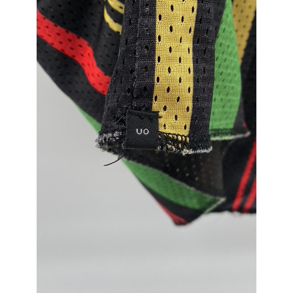 URBAN OUTFITTERS Men's Black-Multicolor Mesh Scoop-Neck Striped Tank SZ M