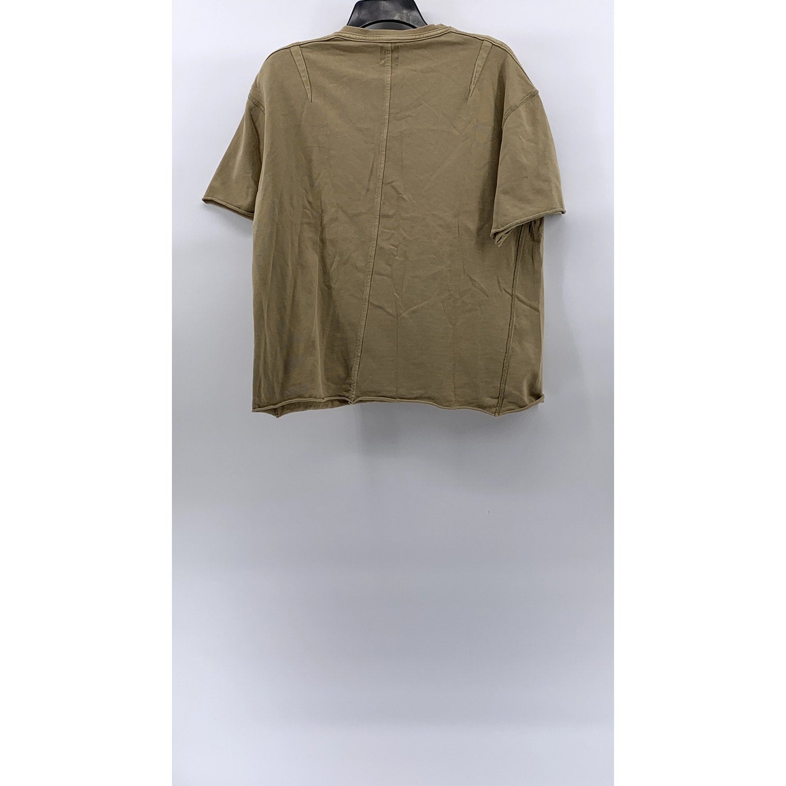 ZARA Women's Tan Crewneck Oversized Short Sleeve Top SZ S