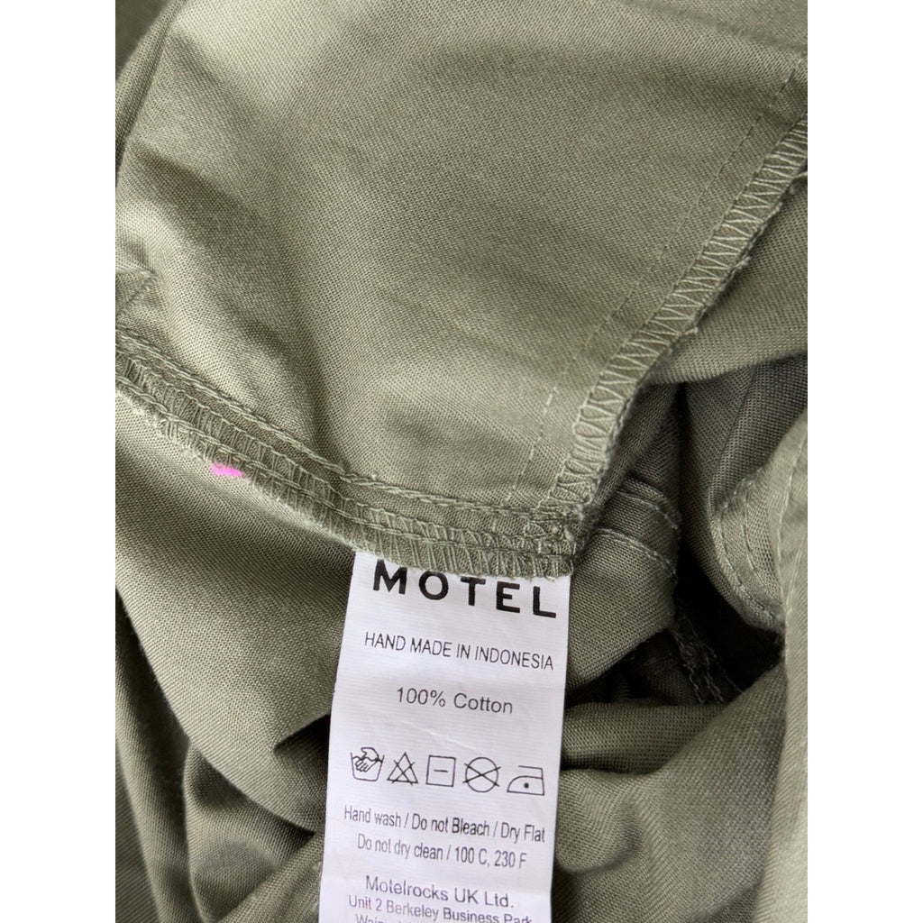 MOTEL Women's Dark Olive Widya Midi Straight Cargo Skirt SZ XS(US4)