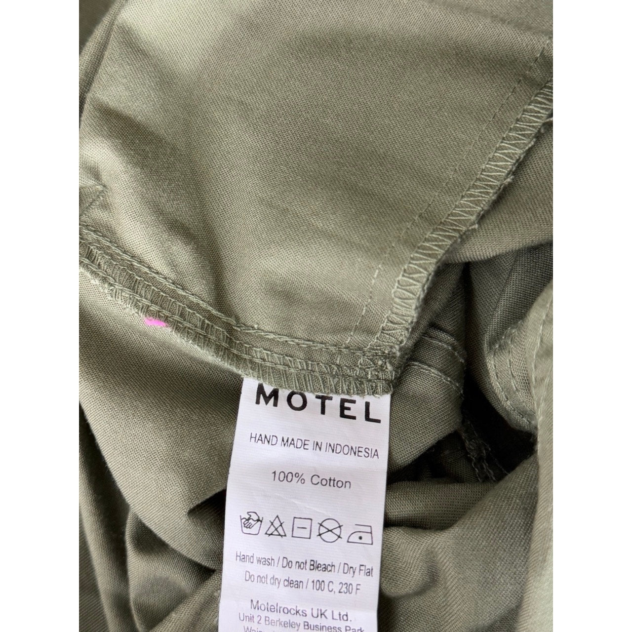 MOTEL Women's Dark Olive Widya Midi Straight Cargo Skirt SZ XS(US4)