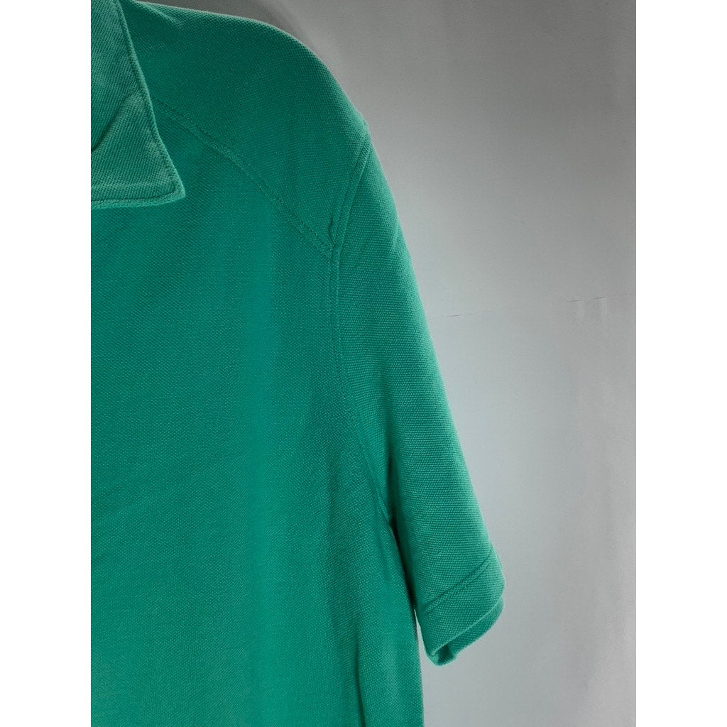 AMERICAN GIANT Men's Green Cotton Pique Short Sleeve Polo Shirt SZ S
