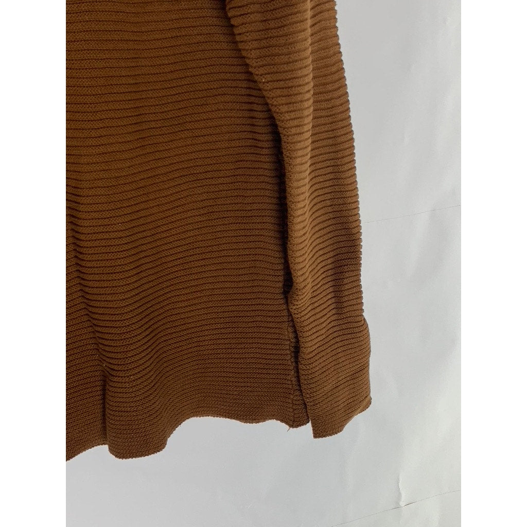 ID MENSWEAR Men's Brown Knit Crewneck Casual Pullover Sweater SZ M