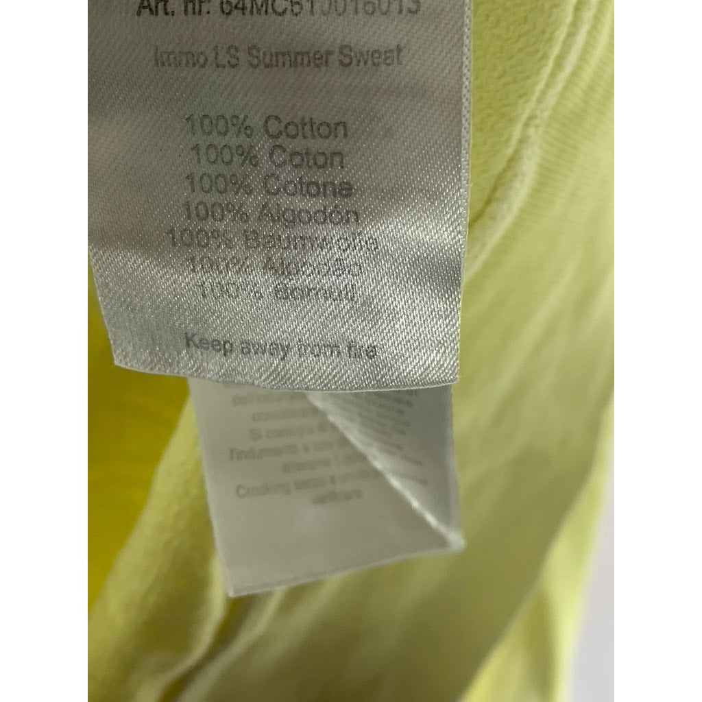 J. LINDEBERG Men's Yellow Crewneck Immo Long Sleeve Summer Sweatshirt SZ S