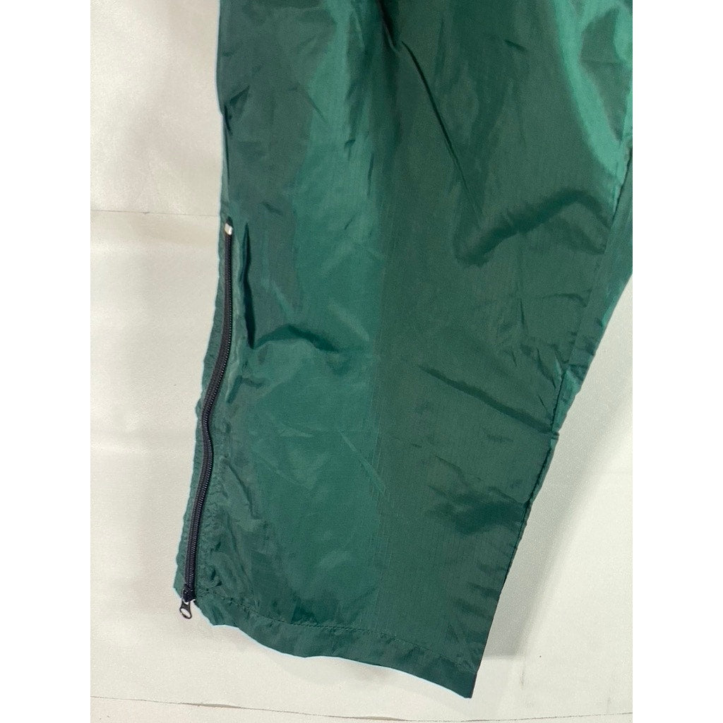 EDDIE BAUER Men's Green Vintage Ebtek Windbreaker Zipper-Hem Pant SZ XL
