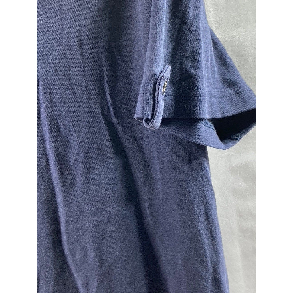 UNIQLO Men's Navy Blue Premium Cotton Short Sleeve Polo Shirt SZ S