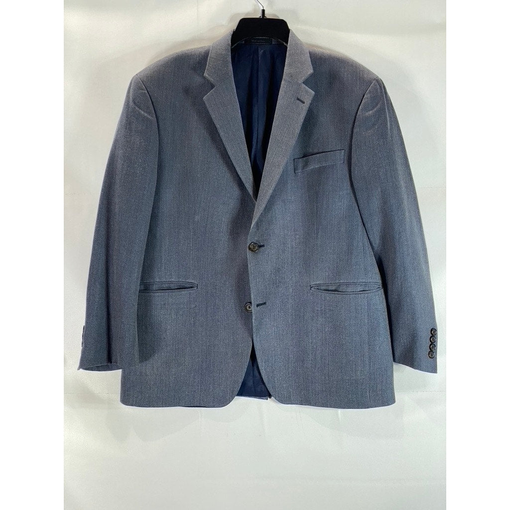 LAUREN RALPH LAUREN Men's Blue Herringbone Short Two-Button Blazer SZ 40S