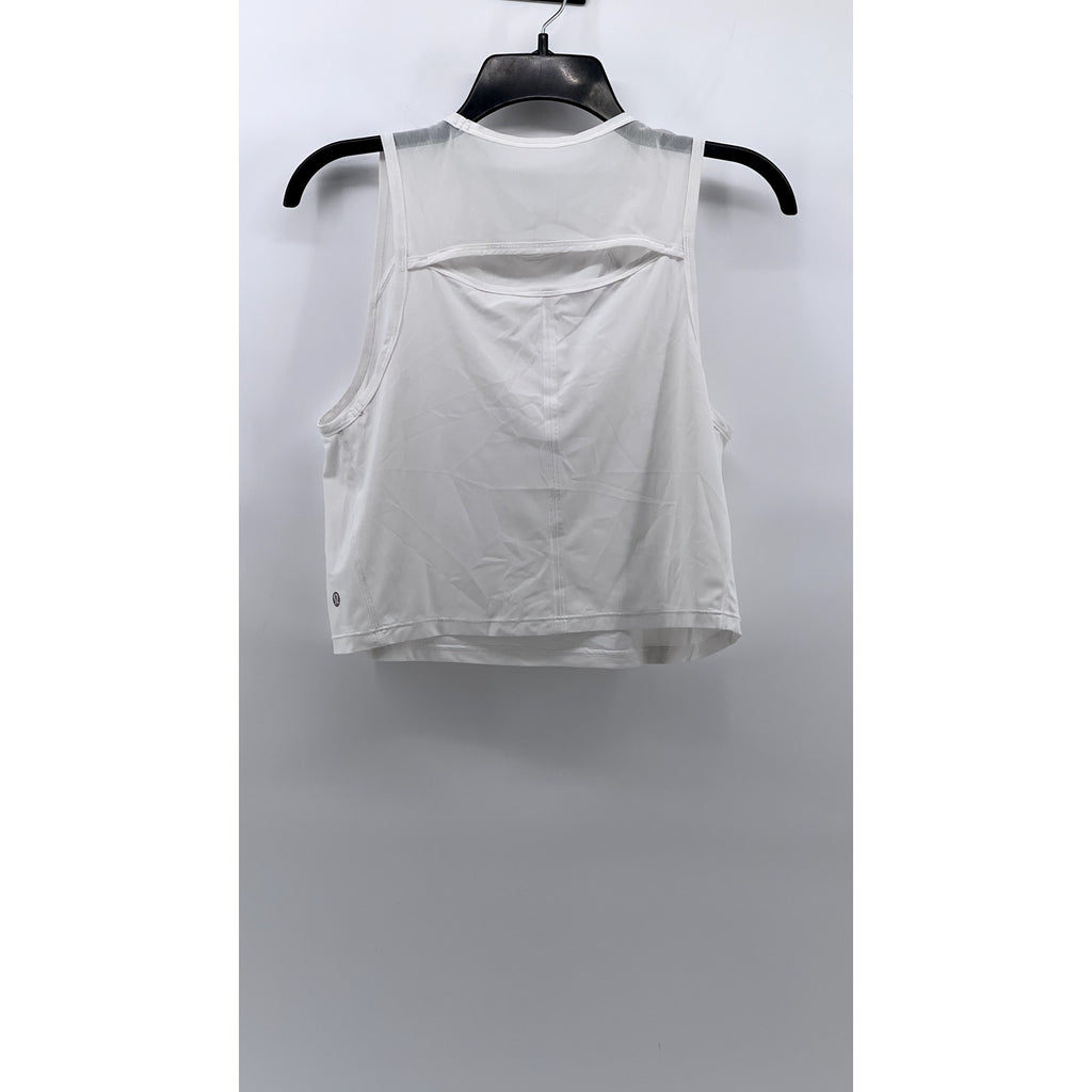 LULULEMON Women's White Sculpt Cropped Tank Top SZ 2
