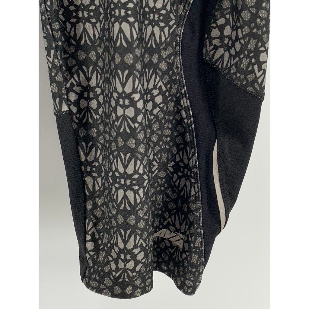 AVIA Women's Black Printed Capri Leggings SZ L