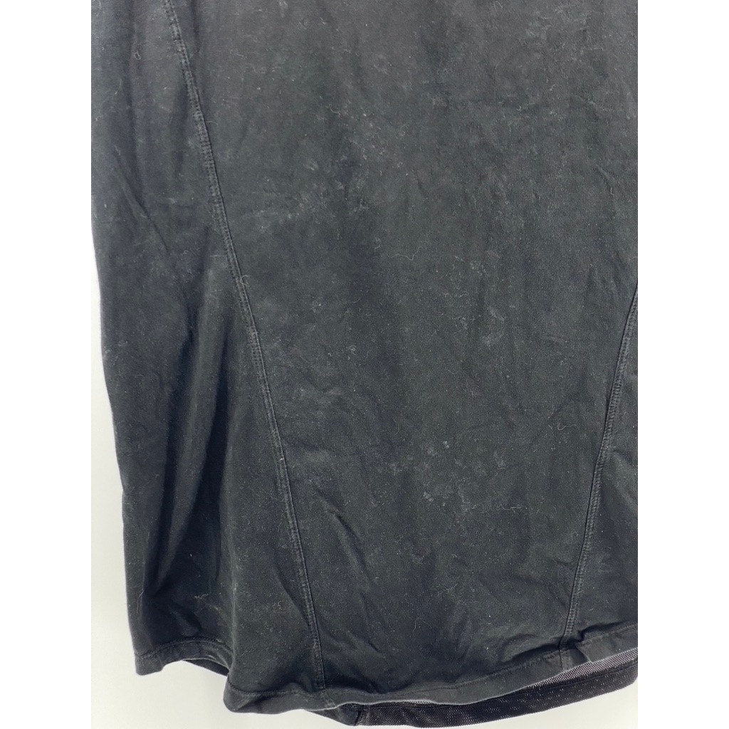 ALPHALETE Men's Black Solid Crewneck Short Sleeve T-Shirt SZ M