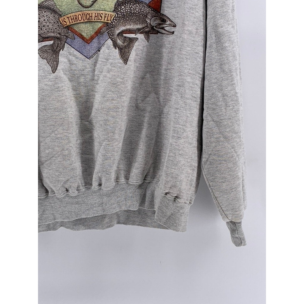 JERZEES Women's Gray Vintage Graphic Sweatshirt SZ 2X