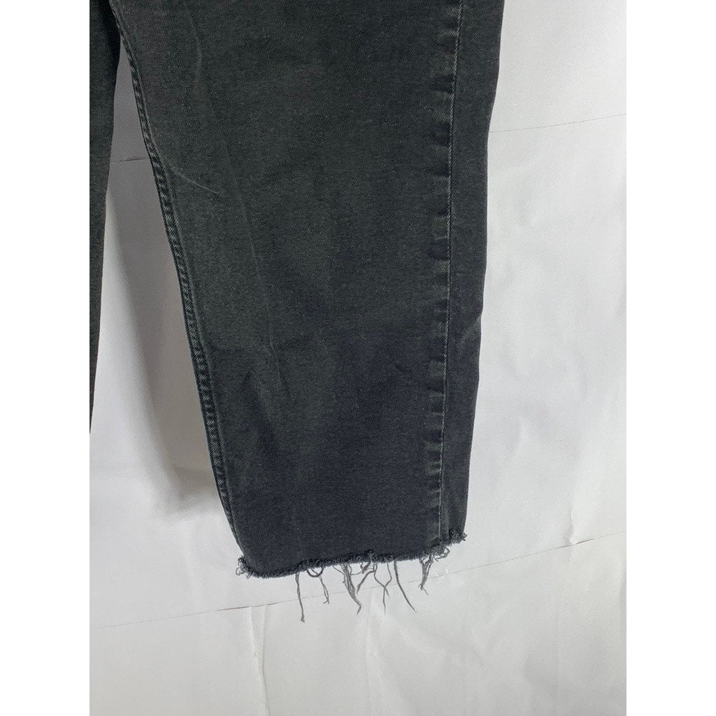 DIVIDED By H&M Women's Black Solid Raw-Hem Skinny-Leg Five-Pocket Jean SZ 12