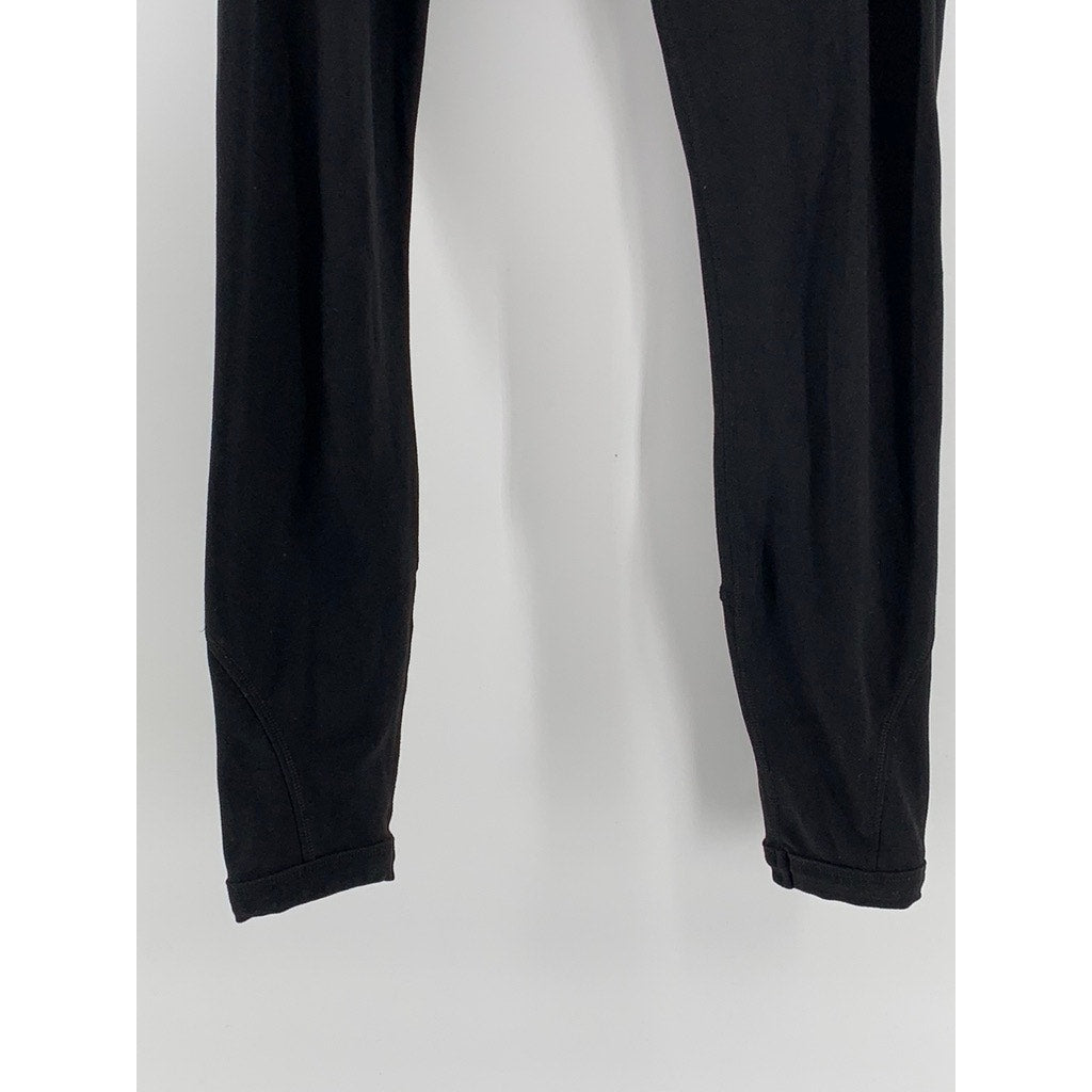 YOGALICIOUS Women's Black Cutout Hem Leggings SZ S