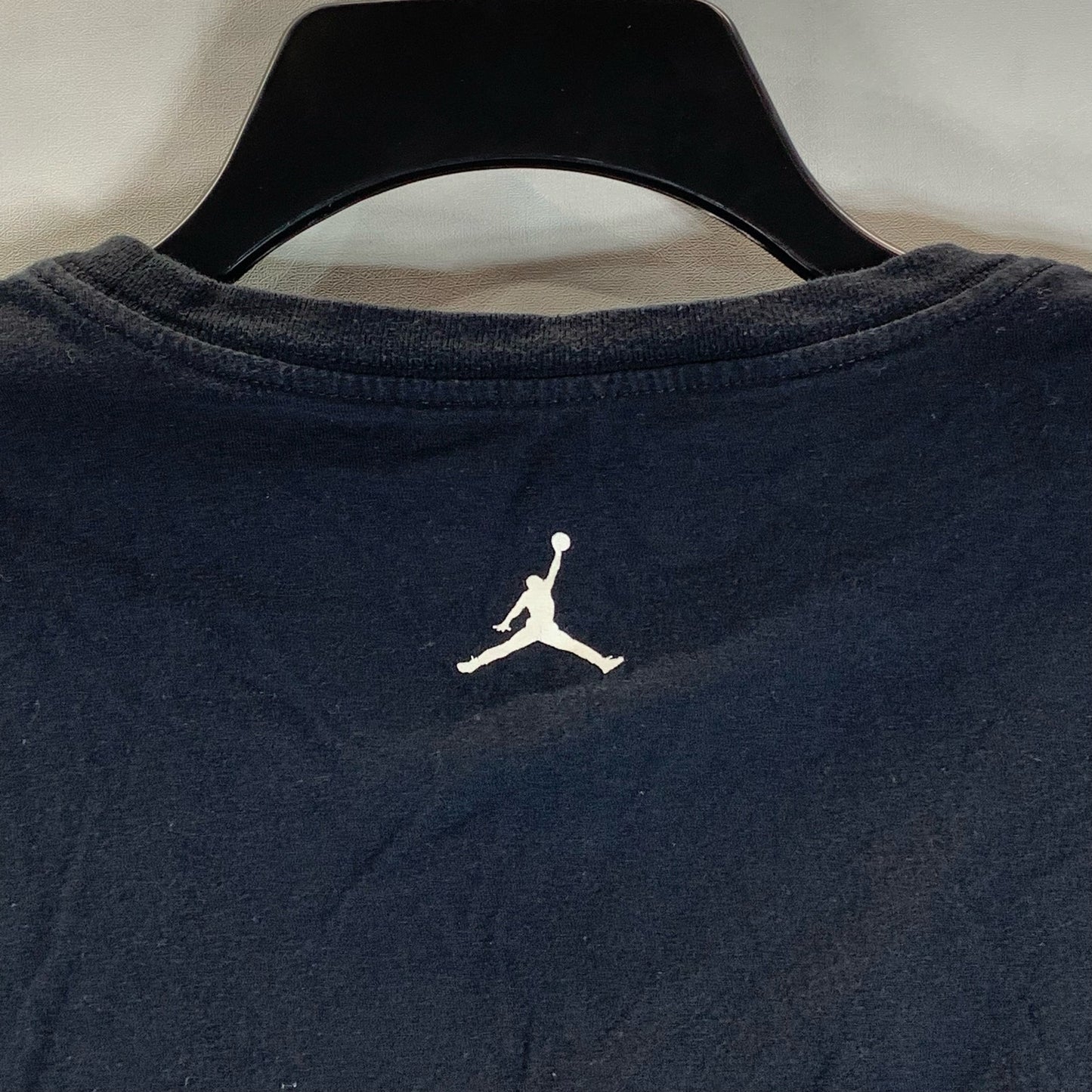 AIR JORDAN Men's Black/White Thanks Bro Graphic Crewneck T-Shirt SZ M