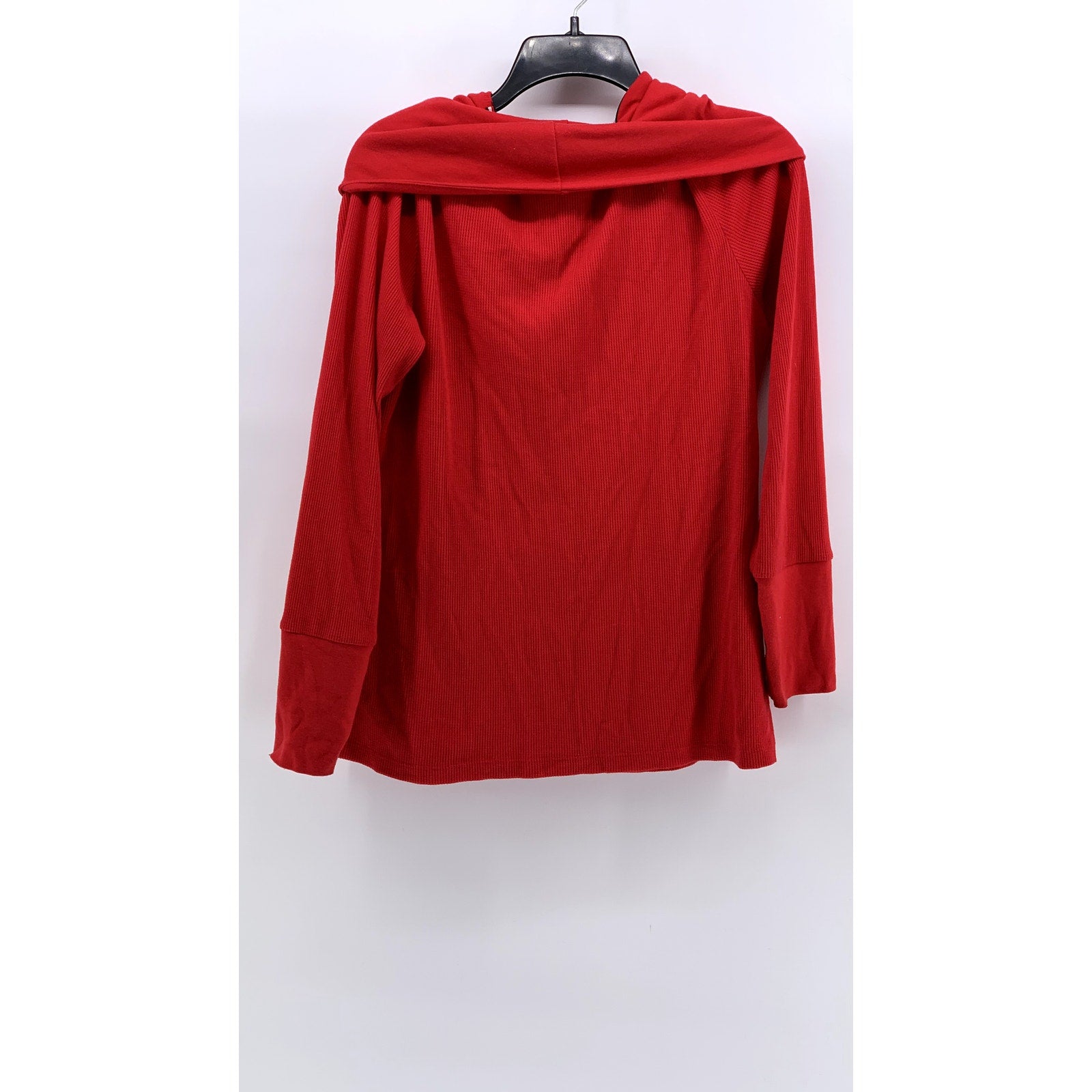 TOMMY HILFIGER Women's Red Cowl-Neck Long Sleeve Sweater SZ L