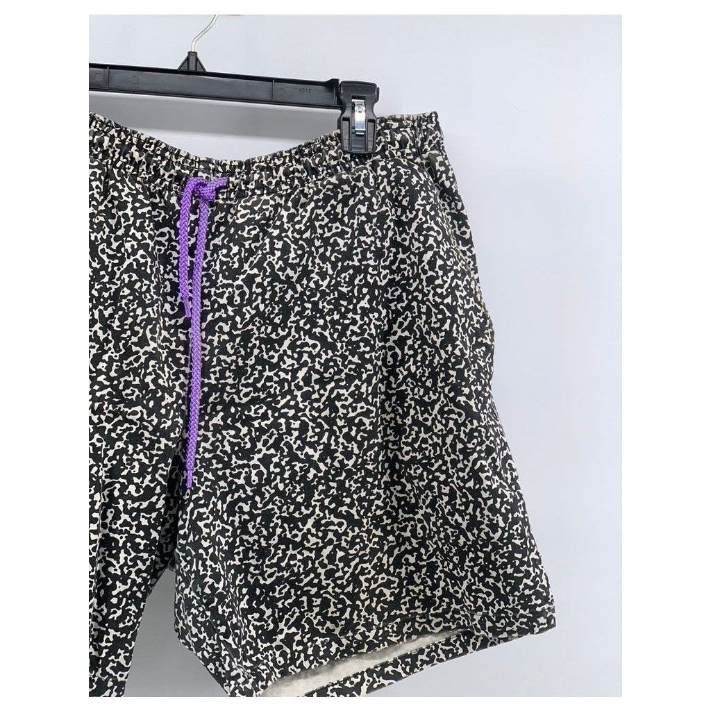 NATHALIE DU PASQUIER For American Apparel Women's Black-White Printed Short SZ S