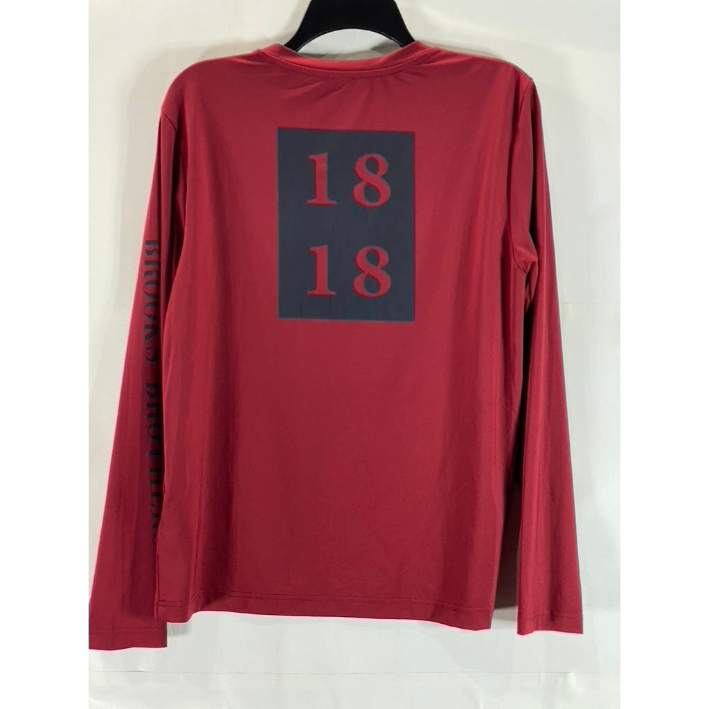 BROOKS BROTHERS Men's Red Crewneck 1818 Graphic Long Sleeve T-Shirt SZ S