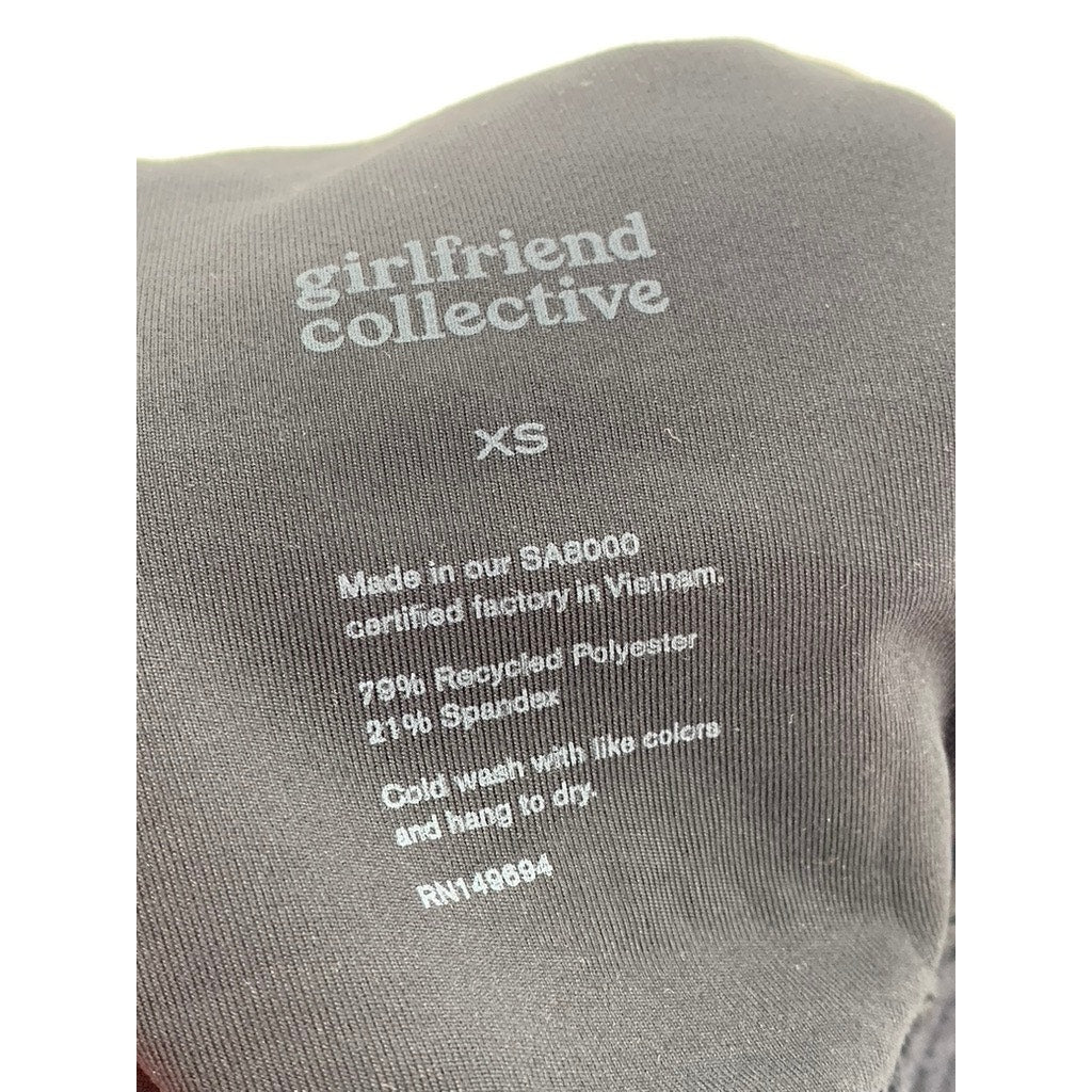 GIRLFRIEND COLLECTIVE Women's Black Scoop-Neck Romper SZ XS