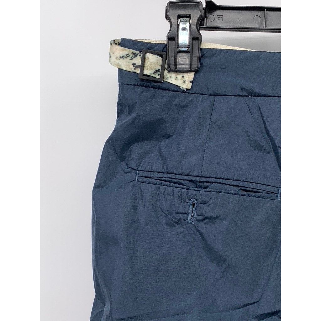 PATRIK ERVELL Men's Navy Solid Cuffed-Hem Deep Pleat Casual Shorts SZ 30