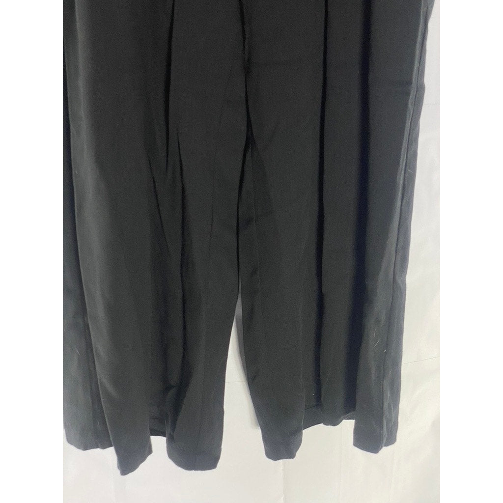 EILEEN FISHER Women's Black Stretch Jersey Knit Wide-Leg Pant SZ M