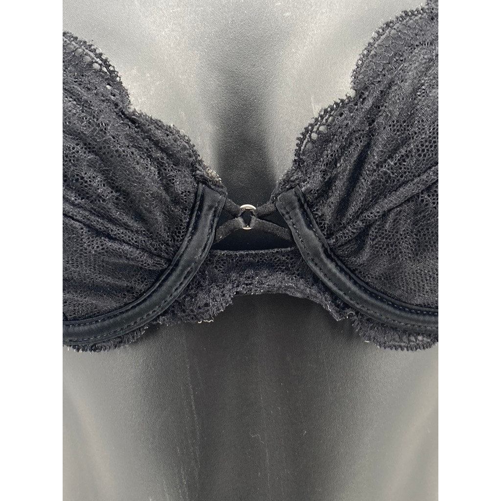 SIMONE PERELE Women's Black Lace Underwire Spaghetti Strap Bra SZ S