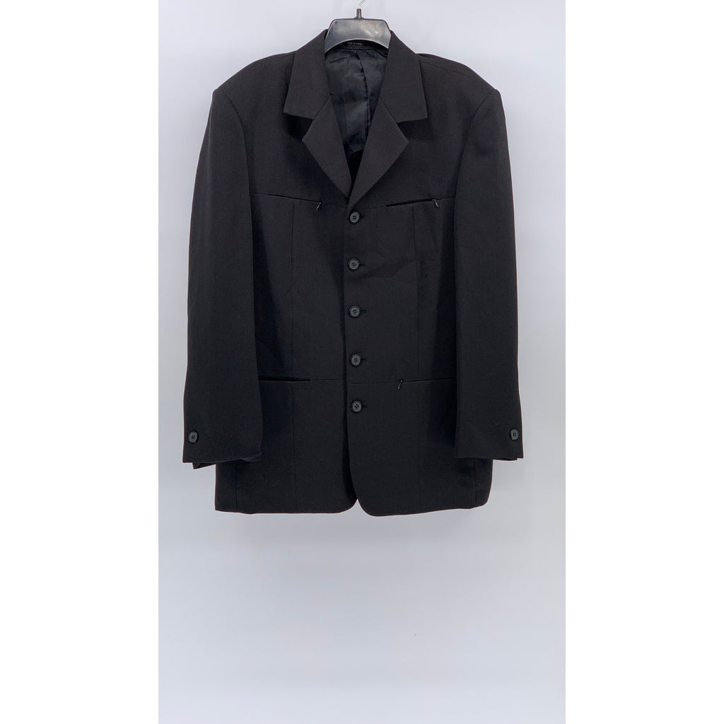 ZACCHI CLASSICO ITALIANO Men's Black Five-Button Regular-Fit Sport Coat SZ 40R