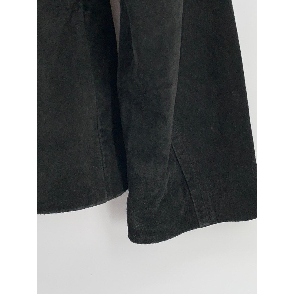 LIZ CLAIBORNE Women's Black Suede Zip-Up Jacket SZ M