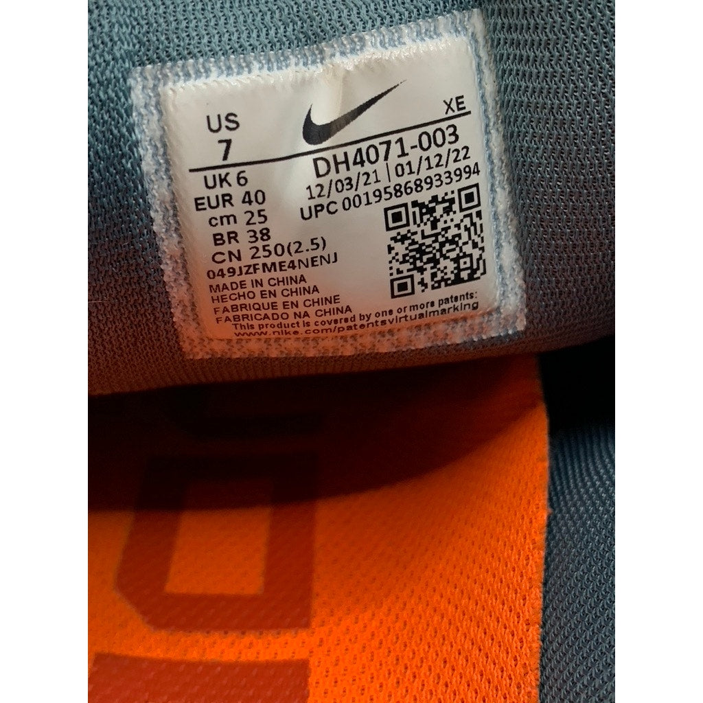 NIKE Men's Pure Platinum-Orange Mesh Air Zoom Pegasus 39 Sneakers SZ 7